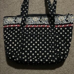 Vera Bradley Stylish Black Floral Tote Bag